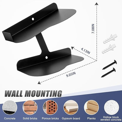 2 Pcs Floating Shoe Display Shelves, H-Type Sturdy Levitating Wall Shelf, Sneaker Holders for Shoe Collectors & Advertising Exhibition