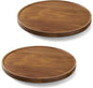 2 Pack 10“ Acacia Wood Lazy Susan Turntable Organizer for Cabinet - Round Wooden Lazy Susan Organization and Storage for Pantry Table Kitchen Countertop Cupboard Coffee Bar Farmhouse Decor