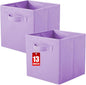 ShellKingdom Foldable Fabric Storage Cubes And Cloth Organizer Drawer For Closet And Toys, 13 X 13 X 13 INCH, 2 Pack (Lavender)