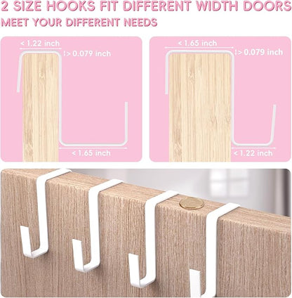 FENTEC 1 Pack 8 Shelves Over The Door Shoe Organizer,68" Exlarge Deep Pockets Hanging Shoe Organizers, Shoe Rack for Closet, Shoe Holder for Boots,Over Door Organizer in Home, RV, Dorm, Pink