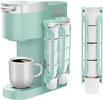 K Cup Holder for Keurig: Coffee Pod Holder for Counter Small Space - Kcup holders for Wall Mount (2, Oasis Blue)