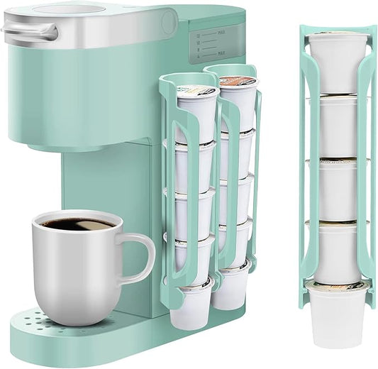 K Cup Holder for Keurig: Coffee Pod Holder for Counter Small Space - Kcup holders for Wall Mount (2, Oasis Blue)
