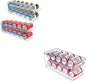 2 Pack Rolling Soda Can Dispenser for Refrigerator 2 Packs Refrigerator Organizers and Storage Width Adjustable Can Organizer for Refrigerator