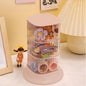Hair Accessory Organizer, 3-Layer Rotating Clear Hair Tie Organizer for Hair Clips, Headbands, Hair Ties, Earring, Necklace, Ring, Jewelry Boxes & Organizers for Girls & Women (3-Layer，Pink)