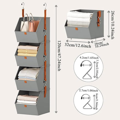 Over The Door Storage Organizer – Hanging Closet Rack, Multi-Pocket Fabric Holder, Durable Lightweight Design (Space Saving Efficient Solution) | Bedroom Bathroom Kitchen Accessory For Shoes Scarves H