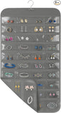 2 Pack Hanging Jewelry Organizer, 80 Clear Pockets earring organizer and storage, Accessories holder organizer for Closet, Jewelries, Necklace, Travel