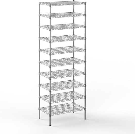 18" Deep x 30" Wide x 86" Height Wire Shelving Kit | 10-Tier | NSF Commercial Storage Rack Unit