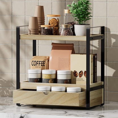 Boulphia 2-Tier Bathroom Organizer (Brown - New)