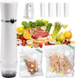 Handheld Vacuum Sealer, Detachable & Easy to Clean, Includes 30 Reusable Bags, Portable Food Saver, Extends Freshness 10x, Auto Power Off, for Kitchen, Travel & Outdoor
