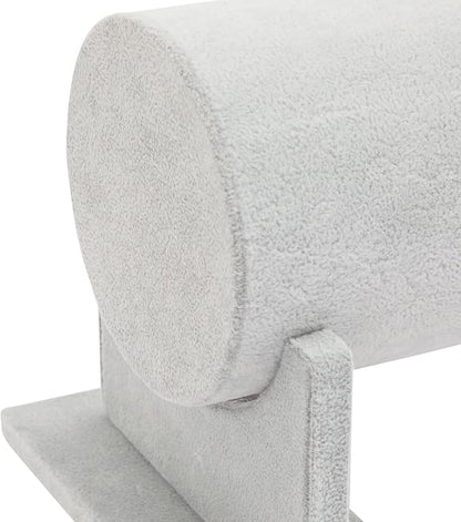Juvale Velvet Headband Holder Stand - 12.2 x 6.5 x 6.7 Inches, Gray Velvet - Hair Accessories Organizer & Headband Rack - Bracelet Display & Jewelry Stand