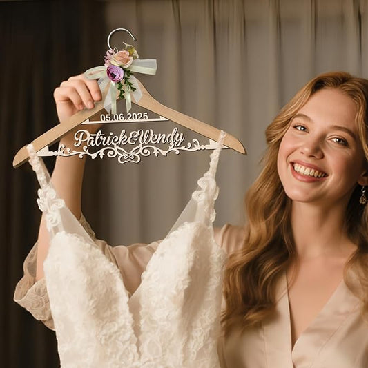 Custom Wedding Dress Hanger for Bride Personalized Wedding Hangers with Name Wedding Date Customized Honor Maid Doctor Graduation Dress Hanger