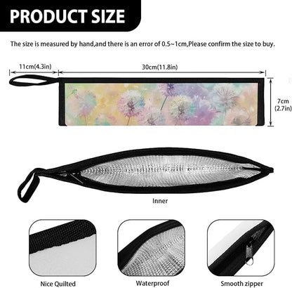 Cutlery Storage Bag Travel Silverware Cloth Bags for Travel Tableware Carrying Bag Travel Silverware Case Utensil Pouch Utensil Case,Tie Dye Dandelion