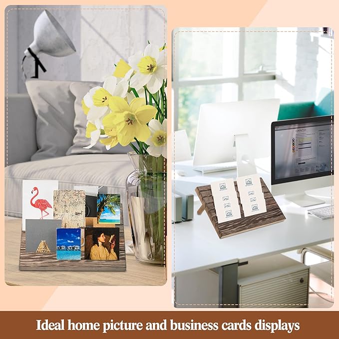 Marsui 62 Pcs Wood Earring Display Stand Earring Card Display 2 Sets of Holder with Cards Jewelry Stands for Selling
