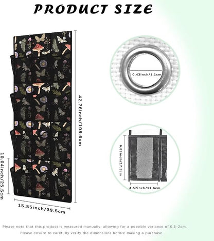 Mushroom Flower Over the Door Shoe Organizer 12 Large Mesh Pockets Hanging Shoe Rack for Door Shoe Storage Organizer Shoe Holder Hanger