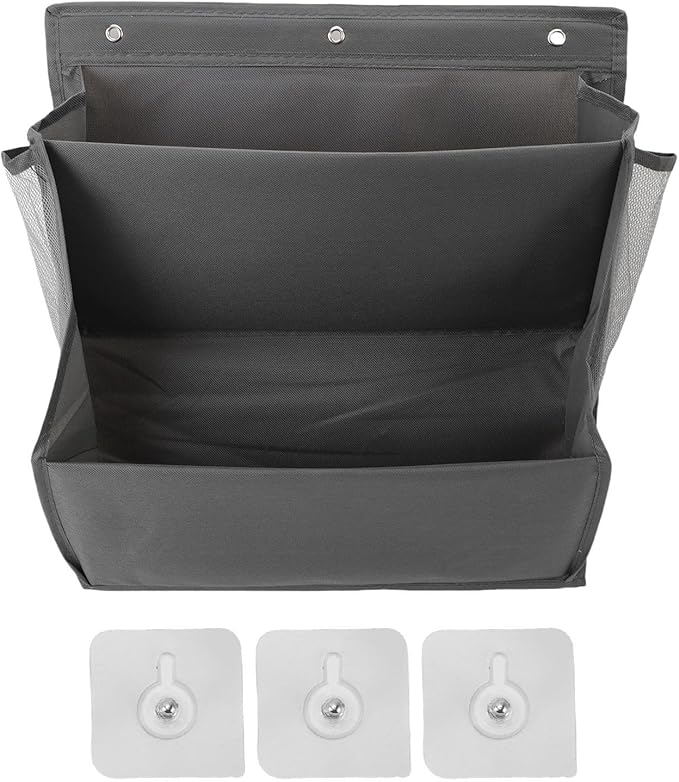 Efficiently Use Vertical Space with Door Mounted Design Hanging Shoes Design, Oxford Fabric Double Tier Shoe Organizer for Spaces (Gray)