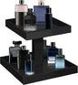 YAGELI Black Perfume Organizer for Men - 2 Tier Acrylic Cologne Rack Organizer for Men, Rectangular Vanity Storage with Sturdy Design, Space Saver for Bathroom & Bedroom(Blank2)