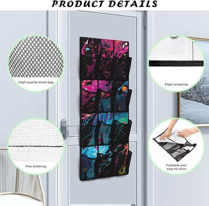Generic Colorful Tie-Dye Hanging Pocket Organizer Lightweight Storage Door Organizer Meet Diverse Storage Needs and Make Finding Things More Convenient and Efficient for Housewives Students