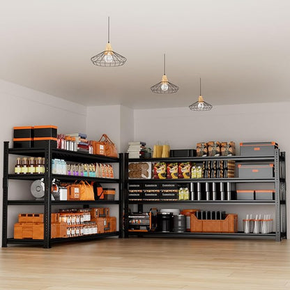Storage Shelves Heavy Duty 4 PCS, 60"L x 24"W x 60"H Garage Wire Shelving Unit Loads 2640LBS, 4-tier Adjustable Metal Industrial Utility Shelf Rack for Kitchen, Laundry, Pantry, Warehouse, Basement