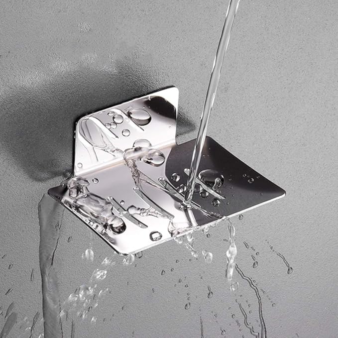 YUZP Soap Holder for Shower with Stainless Steel,Rustproof Soap Saver Sponge Holder for Bathroom,Tub,Kitchen Sink (2PCS Chrome)