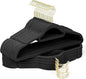 Sishynio Velvet Hangers 30 Pack with Gold Hooks, Non-Slip Slim Felt Hanger for Clothes, Space Saving Heavy Duty Flocked Hangers for Dresses, Coats, Pants(Black)
