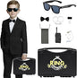Ring Security Wedding Ring Bearer Briefcase-Padded Slits Holder,Bearer Gifts Security Box for Proposal Ceremony Wedding Day,Special Agent Guard Protector Case for Boys Kids(Pp Suitcase)