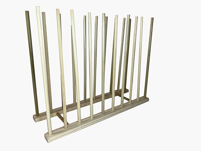 Handmade in USA - Art Storage Rack - Several Sizes Available- Art Canvas Storage (24" x 8" With 12" Tall Dowels)