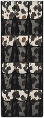 Over the Door Shoe Organizer Foldable Cow Print Hanging Shoe Organizer with 12 Large Pockets Sturdy Oxford Storage Holder for Dorm Room