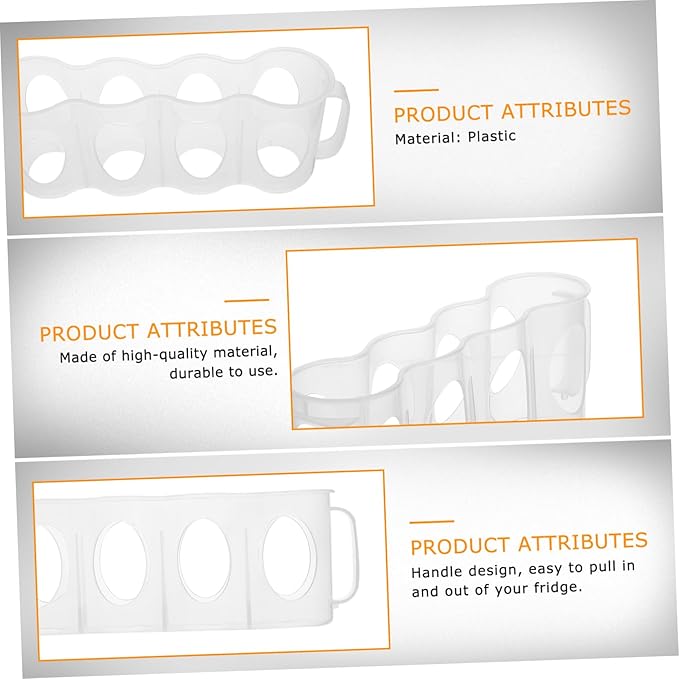KICHOUSE 2pcs Refrigerator Storage Box Lid Kitchen Container for Beer and Soda Plastic Easy to Clean for Fridge Organization