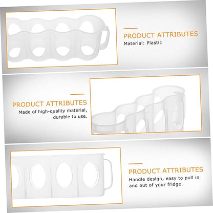KICHOUSE 2pcs Refrigerator Storage Box Lid Kitchen Container for Beer and Soda Plastic Easy to Clean for Fridge Organization