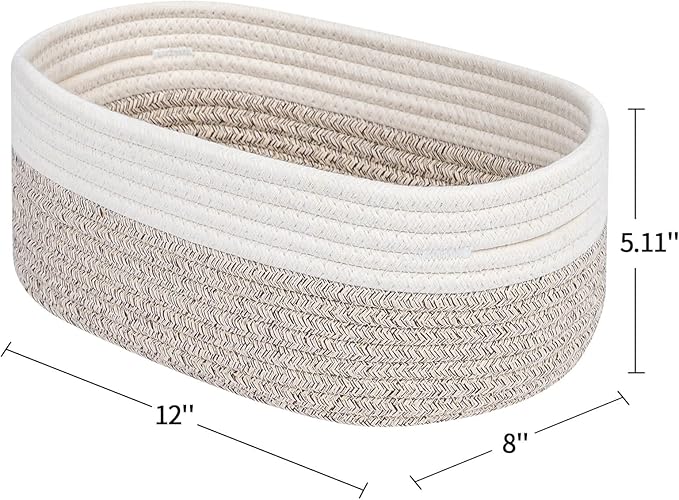 CubesLand Baskets for Shelves Storage,Cube Shelf Closet Storage Bins Set 2,Long-lasting &Skin-friendly Toy Basket Bin,Stylish Room Decor Basket,Woven Off White/Light Brown