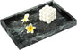 Koville Natural Marble Tray, Coffee Table Vanity/Decorative Tray for Jewerly, Watch, Perfume Candle Storage for Bedroom/Bathroom/Kitchen Countertop