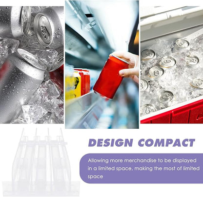 Veemoon 3pcs Shelf Pusher Drinks Organizer Glide Soda Rack Soda Can Organizer Refrigerator Drink Pusher Glide Drink Pusher for Fridge Pusher Rack Drinking Pushers Bottle Snack