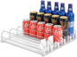 Drink Dispenser for Refrigerator, Self-Pushing Soda Can Organizer for Fridge, 5 Rows already Assembled, Automatic Can Dispenser with Spring Loaded for Refrigerator Holds 25 cans, White