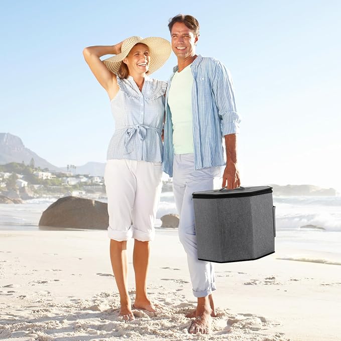 Hat Storage Box, Hat Boxes for Women/Men Storage,Foldable Travel Hat Box with Lids,Large Hat Boxes,Stuffed Animal Toy Storage,Hat Storage Organizer for Hanging on Suitcase