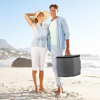 Hat Storage Box, Hat Boxes for Women/Men Storage,Foldable Travel Hat Box with Lids,Large Hat Boxes,Stuffed Animal Toy Storage,Hat Storage Organizer for Hanging on Suitcase