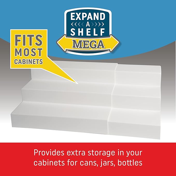 Dial Industries 3 Tier Adjustable Canned Goods Shelves for Kitchen Cabinet and Pantry Organization, Mega