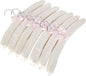 15" Luxurious Satin Padded Hangers with Anti-Rust Hook, for Dresses, Bridal, Lingerie, Woolen Items etc., Pack of 10, Cream