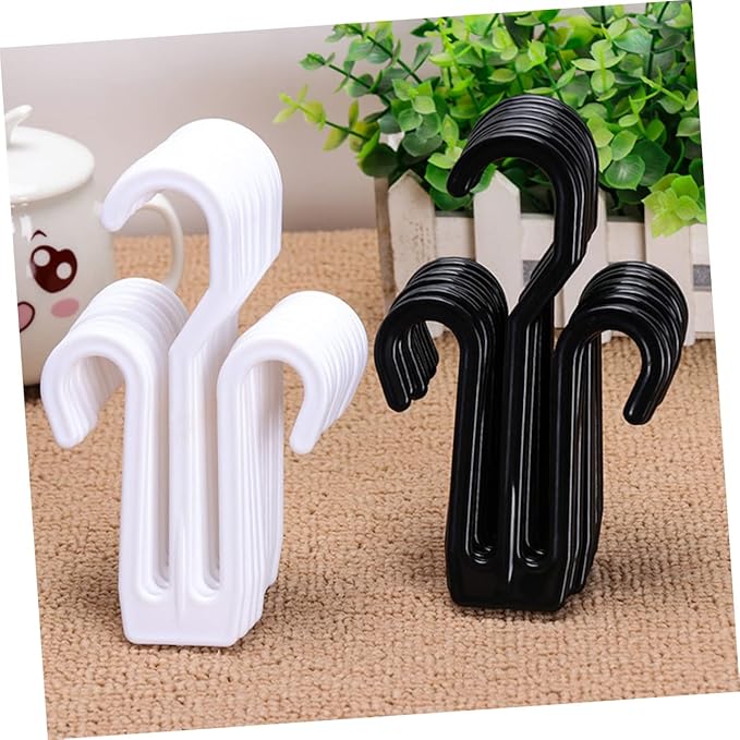 20pcs Multifunctional Shoe Rack for Drying Slippers and Shoes Space-Saving Hanging Organizer with Hooks Design for Home Hotel and Store Use Black