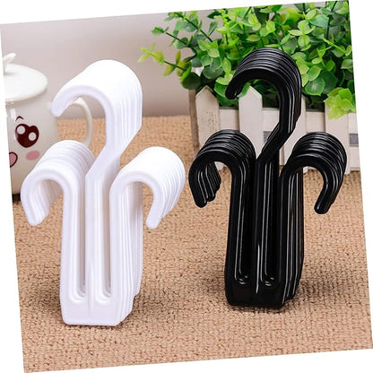 20pcs Multifunctional Shoe Rack for Drying Slippers and Shoes Space-Saving Hanging Organizer with Hooks Design for Home Hotel and Store Use Black