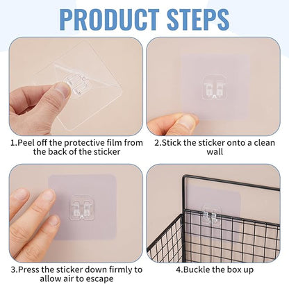 3 Pack Self Adhesive Cabinet Door Organizer - Metal Inside Cabinet Lid Storage Holder Wall Mounted Pantry Door Caddy for Kitchen Bathroom Pantry Under Sink