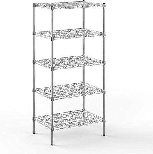 21" Deep x 30" Wide x 64" Height Wire Shelving Kit | 5-Tier | NSF Commercial Storage Rack Unit