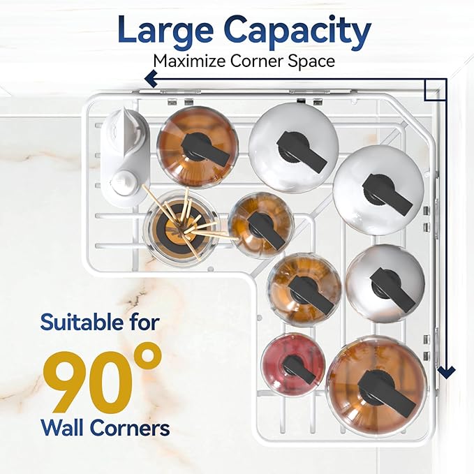 YASONIC Shower Caddy Corner, 2-Pack Adhesive Rustproof Stainless Steel Shower Shelves with Soap Holder, No Drilling Shower Organizer Corner for Dorm, Renters Bathroom White