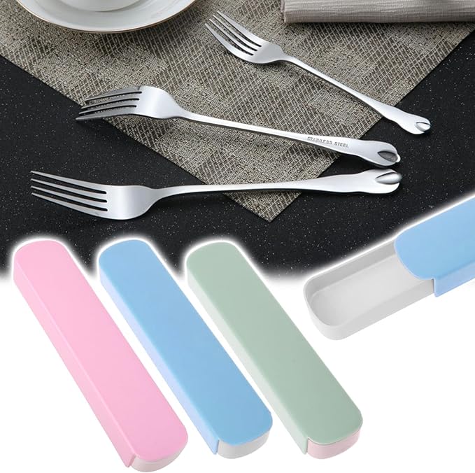 Tableware Storage Box Flatware Travel for Case for Stationery Chopsticks Spoon F Dish Rack, Blue