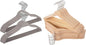 Plastic Clothes Hangers 20 Pack and Solid Wooden Hangers 20 Packs