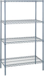Quantum Storage Systems WR63-1872GY Wire Shelving 4 Shelf Wire Starter Units, 18" x 72" x 63", Gray Epoxy