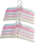 10 Pack Satin Padded Hangers for Women Clothing, Anti Slip Sponge Fabric Clothing Hangers Coat Racks for Sweater, Coat, Suit, Dress (10-Color_B)