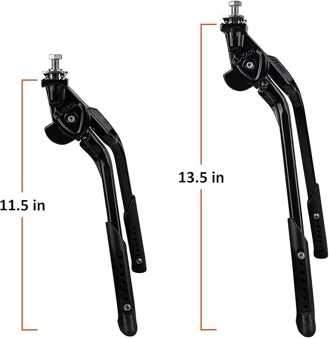 BV Bike Stand for 24"-28" - Adjustable & Foldable Bike Kickstand with Stable Double Leg & Chain Protection - Easy to Mount Kickstand for Adult Bike - Durable Design for City, Trekking & Mountain Bike