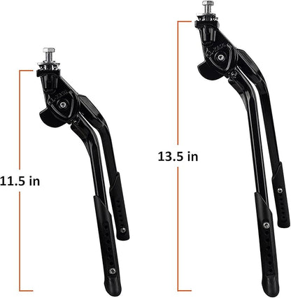 BV Bike Stand for 24"-28" - Adjustable & Foldable Bike Kickstand with Stable Double Leg & Chain Protection - Easy to Mount Kickstand for Adult Bike - Durable Design for City, Trekking & Mountain Bike