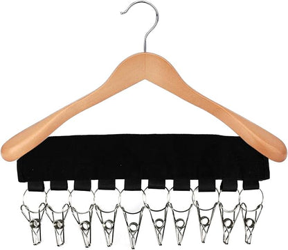Septe 2Pcs Hat Organizer for Hanger Hat Rack for Baseball Caps Hat Racks Holder 10 Hat Storage Clips for hanging and display (Black)
