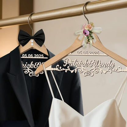 Custom Wedding Dress Hanger for Bride Personalized Wedding Hangers with Name Wedding Date Customized Honor Maid Doctor Graduation Dress Hanger